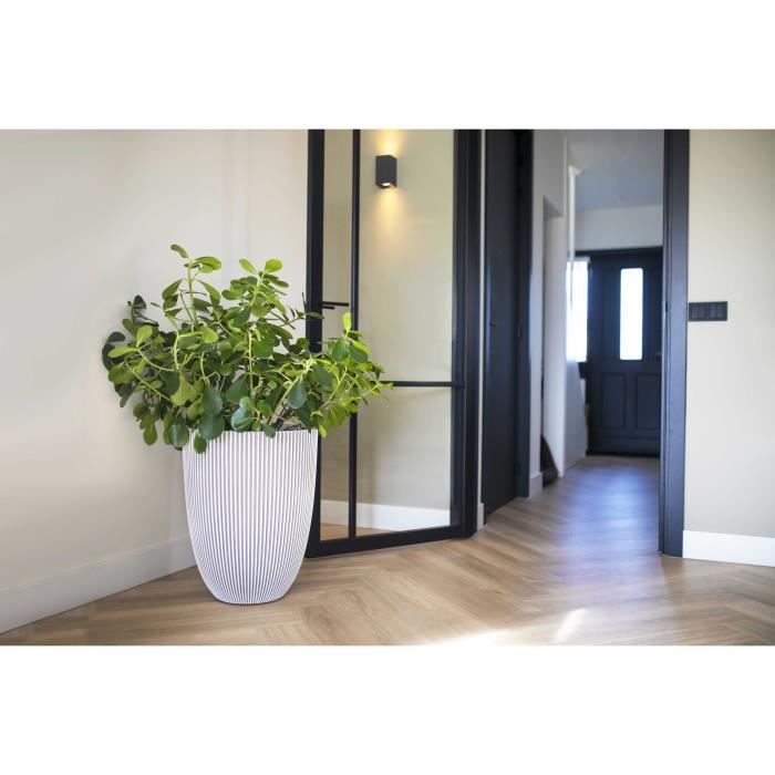 CAPI EUROPE Vase GROOVE - Ivoire - 34x46 cm - Résistant aux intempéries