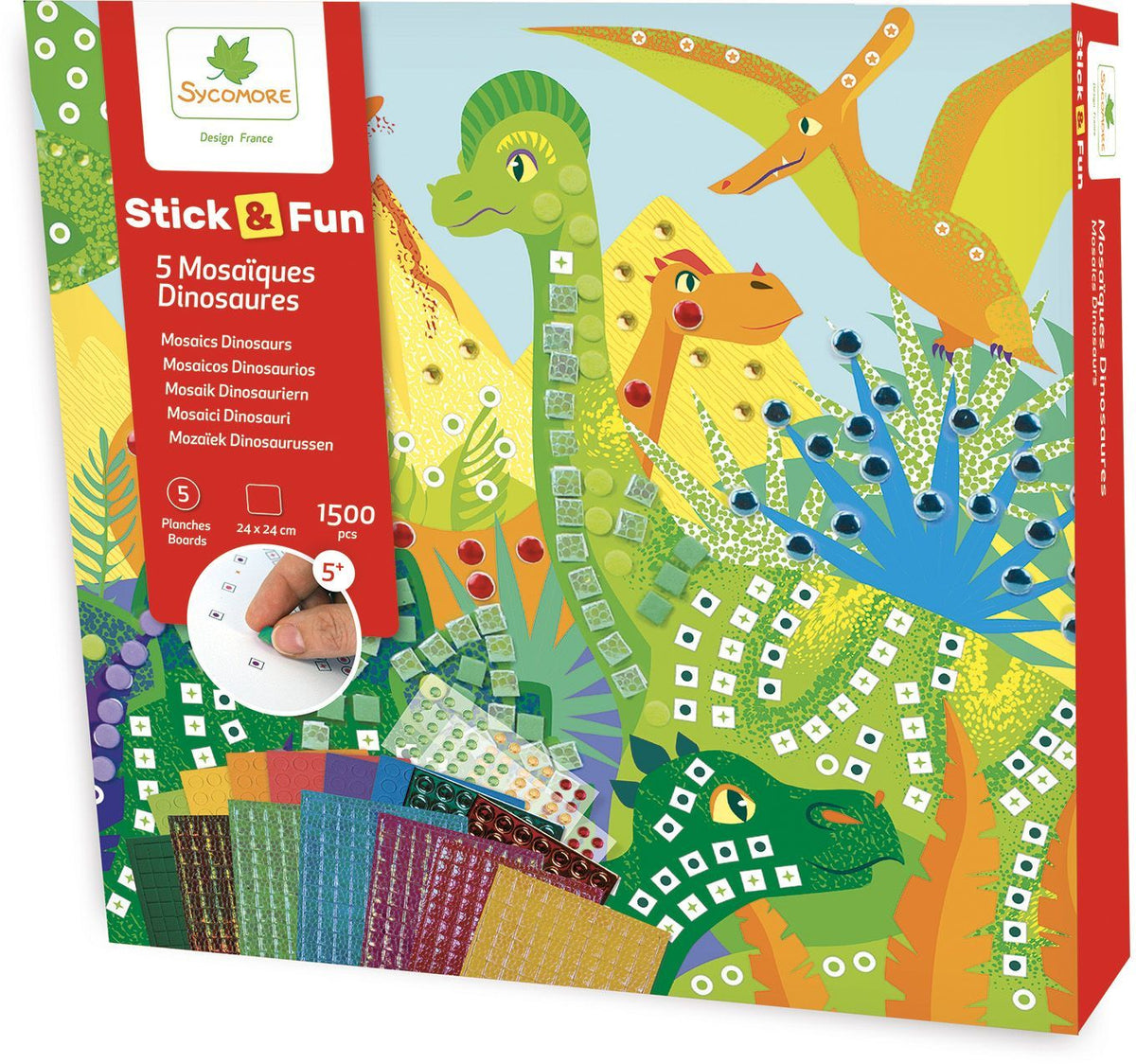 Mosaiques - SYCOMORE - Stick'N Fun - Dinosaures - Des 5 ans