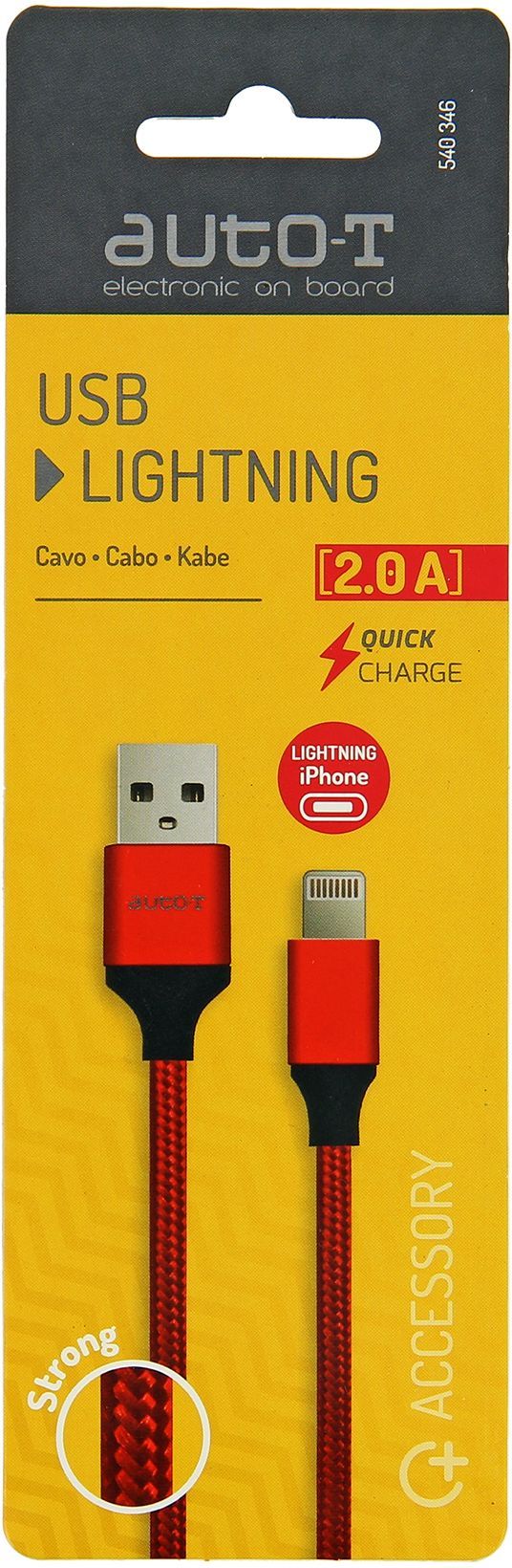 Câble - AUTO T - 540346 - USB 2.0 - Lightning