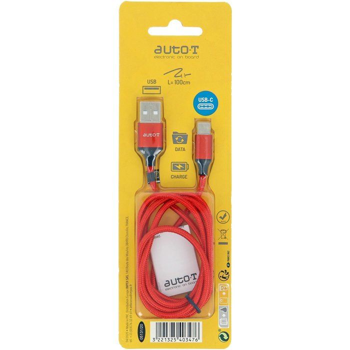 Câble - AUTO T - 540347 - USB 2.0 - USB-C