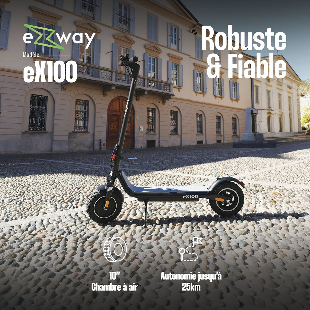 Trottinette électrique - EZWAY - EX100 - 450 W - Roues 10 - Autonomie 25 km