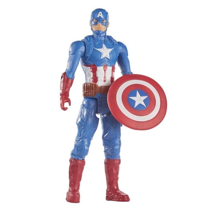 Figurine Captain America 30 cm, jouet Avengers Titan Hero Series pour enfants a partir de 4 ans, Marvel