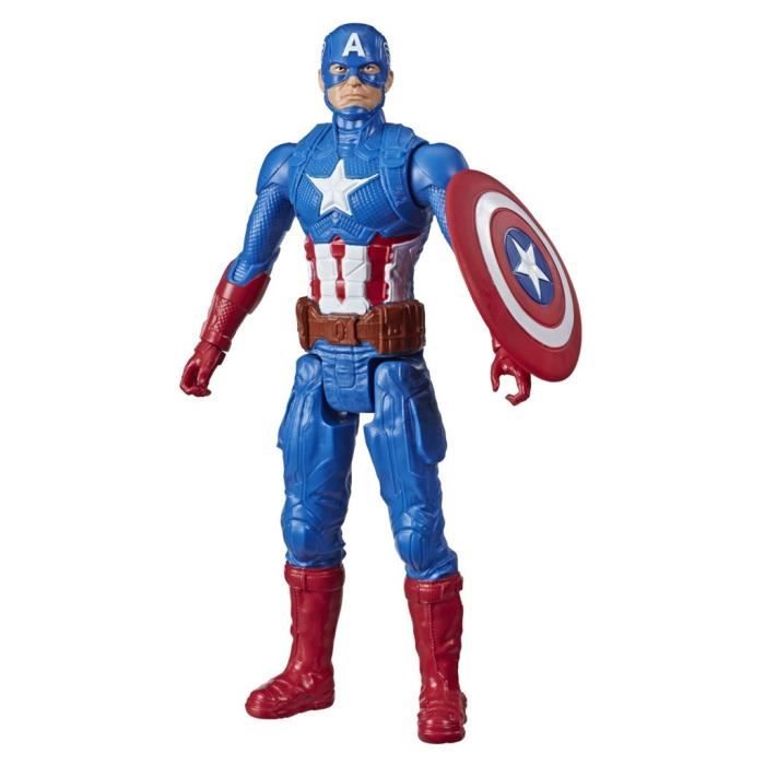 Figurine Captain America 30 cm, jouet Avengers Titan Hero Series pour enfants a partir de 4 ans, Marvel