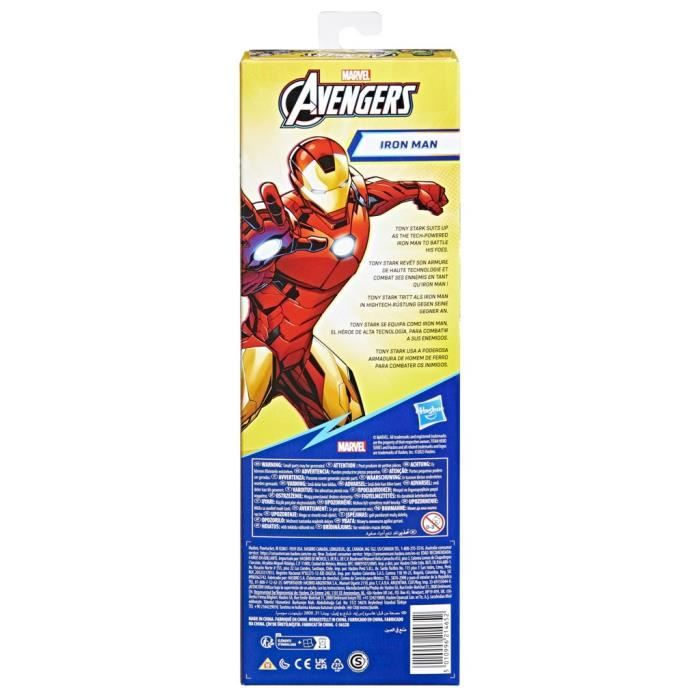 Figurine Iron Man 30 cm, jouet Avengers Titan Hero Series pour enfants a partir de 4 ans, Marvel