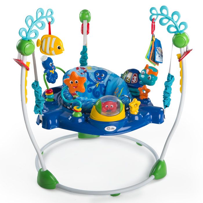 BABY EINSTEIN NEPTUNE Aire d'éveil bébé multi-jouets, Cadeau Noel bébé, pivotant 360° Jouet tortue amovible, 13 jeux multilingues