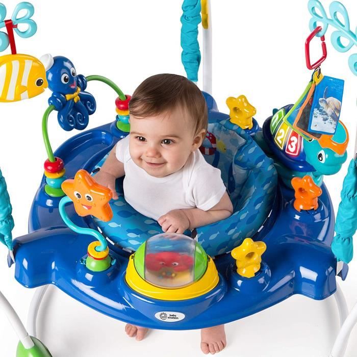 BABY EINSTEIN NEPTUNE Aire d'éveil bébé multi-jouets, Cadeau Noel bébé, pivotant 360° Jouet tortue amovible, 13 jeux multilingues