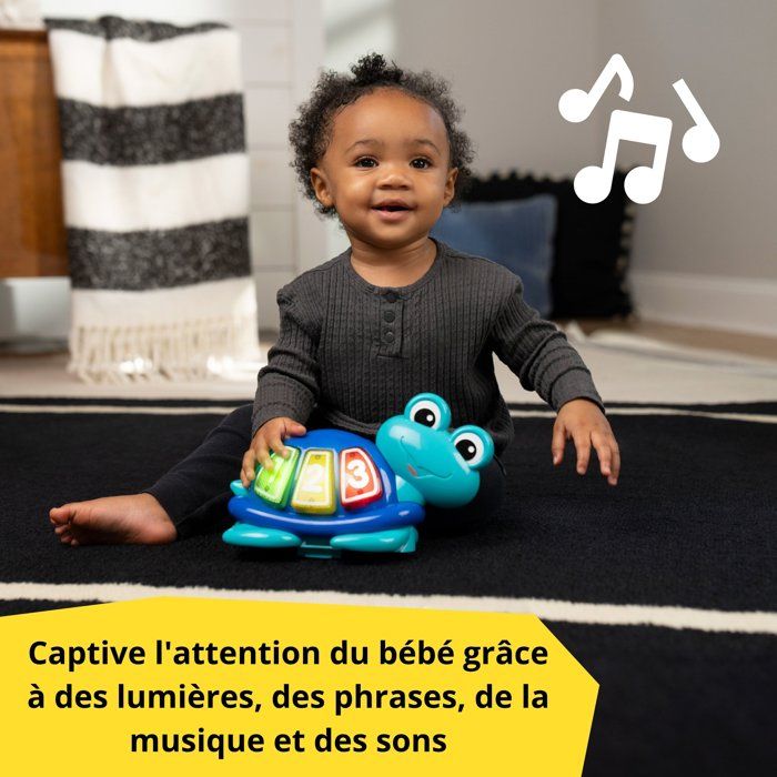 BABY EINSTEIN NEPTUNE Aire d'éveil bébé multi-jouets, Cadeau Noel bébé, pivotant 360° Jouet tortue amovible, 13 jeux multilingues