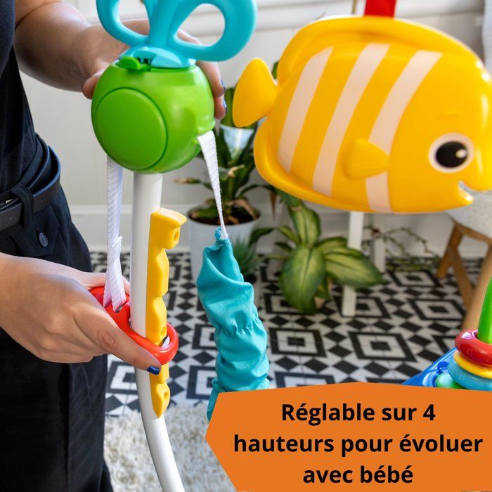 BABY EINSTEIN NEPTUNE Aire d'éveil bébé multi-jouets, Cadeau Noel bébé, pivotant 360° Jouet tortue amovible, 13 jeux multilingues