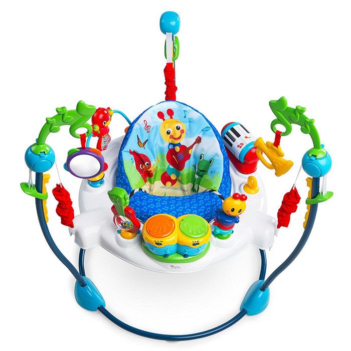 BABY EINSTEIN Aire d'Eveil ŗ Rebonds - Symphonie- cadeau bťbť, siŤge ŗ rebonds, pivotant 360į, multilingues