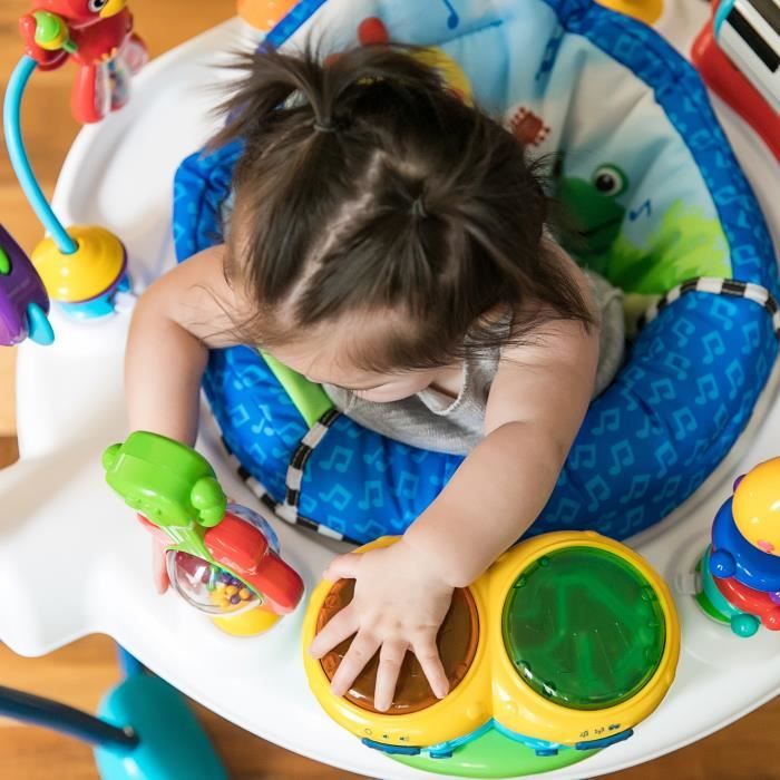 BABY EINSTEIN Aire d'Eveil a Rebonds - Symphonie- Cadeau Noel bébé, siege a rebonds, pivotant 360°, multilingues