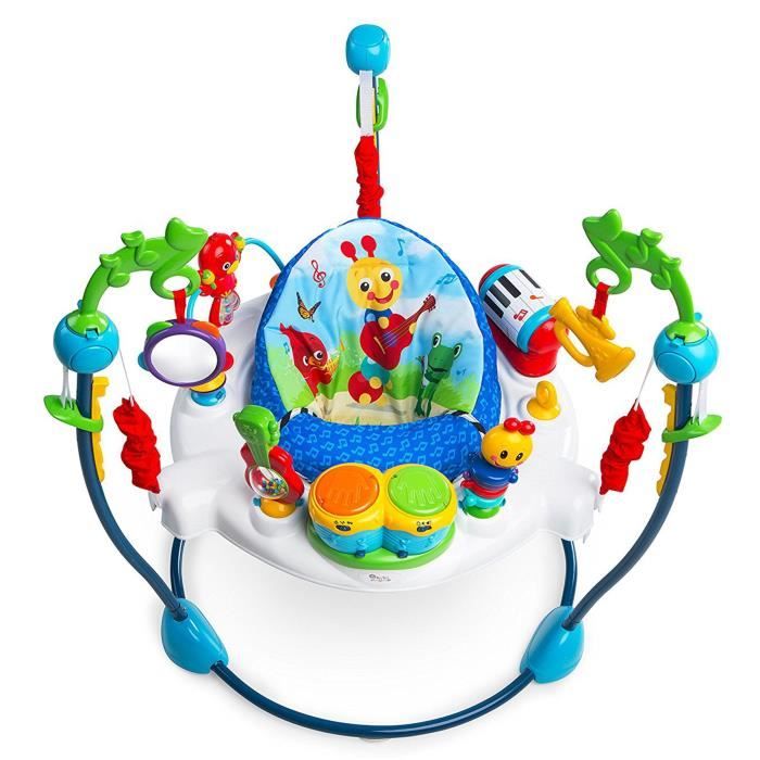 BABY EINSTEIN Aire d'Eveil a Rebonds - Symphonie- Cadeau Noel bébé, siege a rebonds, pivotant 360°, multilingues