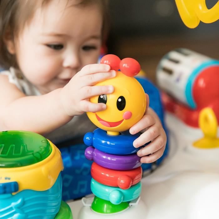 BABY EINSTEIN Aire d'Eveil a Rebonds - Symphonie- Cadeau Noel bébé, siege a rebonds, pivotant 360°, multilingues