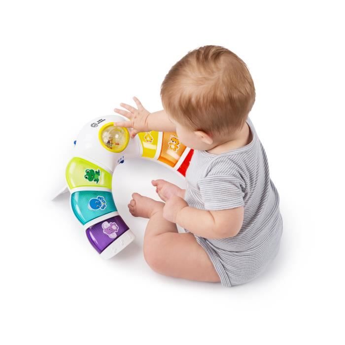 BABY EINSTEIN- Jouet Musical Piano- Glow & Discover- Jouet d'activités avec Lumieres, Musique & Hochet, 3 Modes - Multilingue