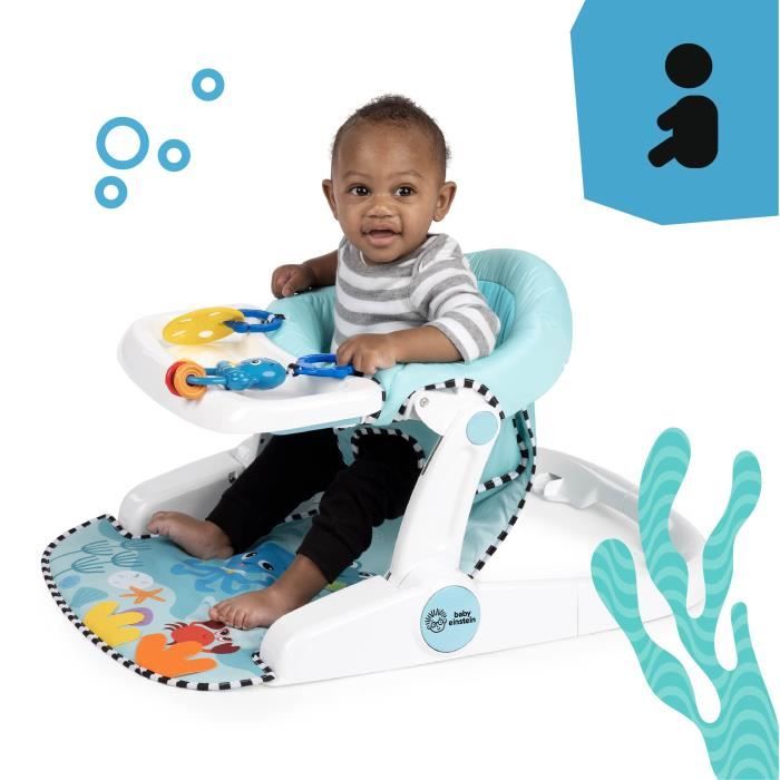 BABY EINSTEIN -OPUS ET NEPTUNE- Siege d'apprentissage bébé 4M+ apporte support a bébé, 2 positions de siege, tablette d'activités