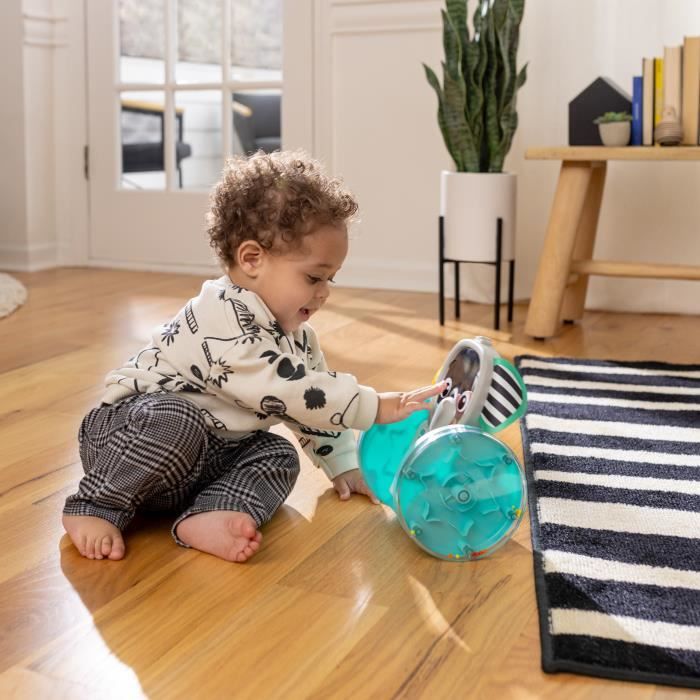 BABY EINSTEIN EARL l'éléphant Jouet d'éveil a roulettes interactif multilingue, Cadeau Noel bébé, développement de la motricité