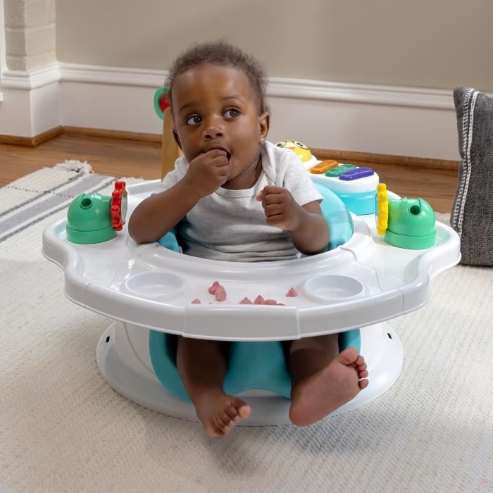 BABY EINSTEIN Siege bébé 3 en 1, Siege d'activités - Réhausseur de table avec arche de jeu avec jouets interactifs