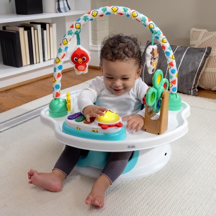 BABY EINSTEIN Siege SuperSeat 3 en 1, Siege d'activitÈs - RÈhausseur de table avec arche de jeu avec jouets interactifs