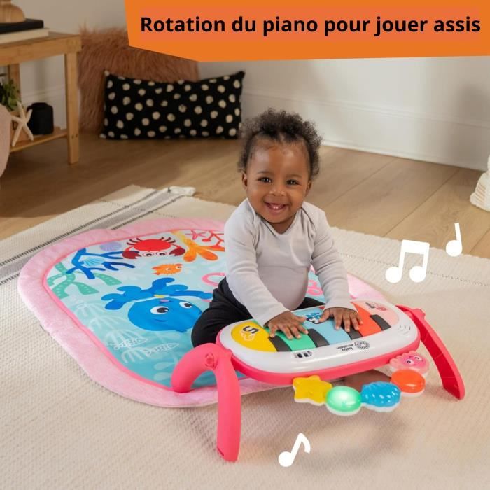 BABY EINSTEIN Tapis de sol éveil bébé fille évolutif 4-en-1 -Kickin' Tunes- jouet piano, arche jouets sensoriels, multilingue