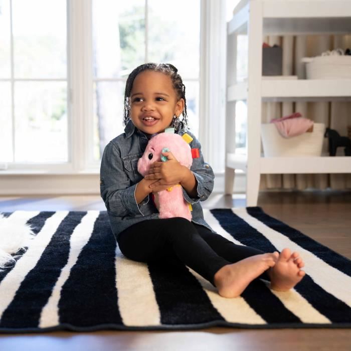 BABY EINSTEIN Veilleuse bébé, Doudou hippocampe rose, réponds au pleurs de bébé, musicale, lumineuse, bruits blanc, attache tétine