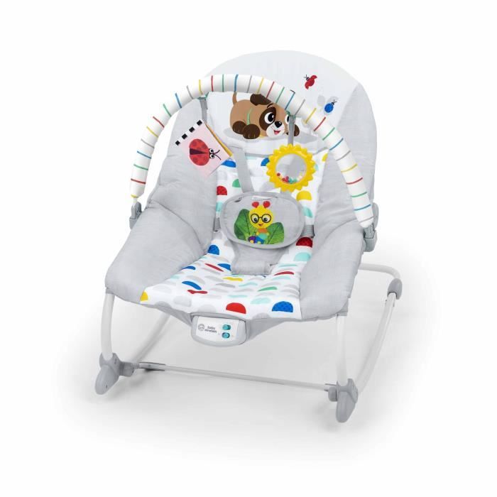 BABY EINSTEIN DEAN Transat bébé balancelle électrique évolutif 3-en-1, Melodies et vibrations, 3 Positions, arche amovible 0-30 mois