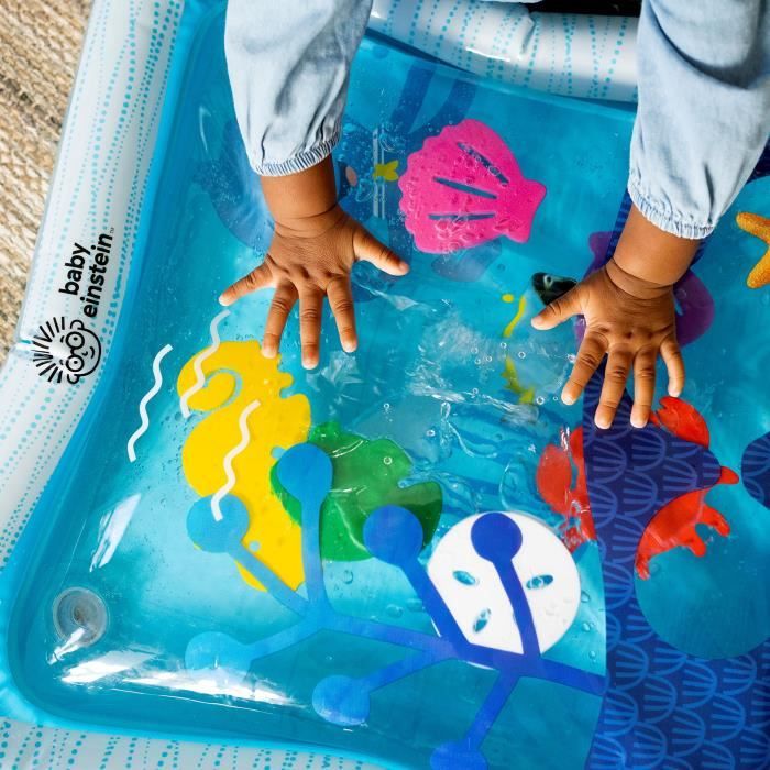 BABY EINSTEIN Tapis d'eau bébé, jeu sensoriel et d'éveil?, gonflable, facile a nettoyer, pliable, jouets des la naissance
