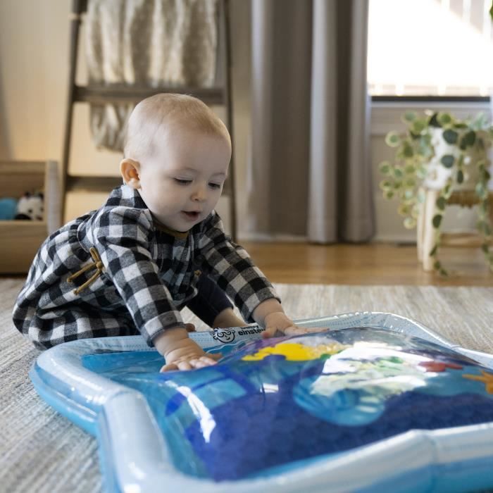 BABY EINSTEIN Tapis d'eau bébé, jeu sensoriel et d'éveil?, gonflable, facile a nettoyer, pliable, jouets des la naissance
