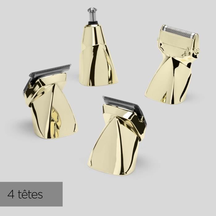 Tondeuse multi-usages sans fil - BABYLISS - MT992E Super-X Metal - Autonomie 5 h - 4 tetes - Edition Gold & Navy