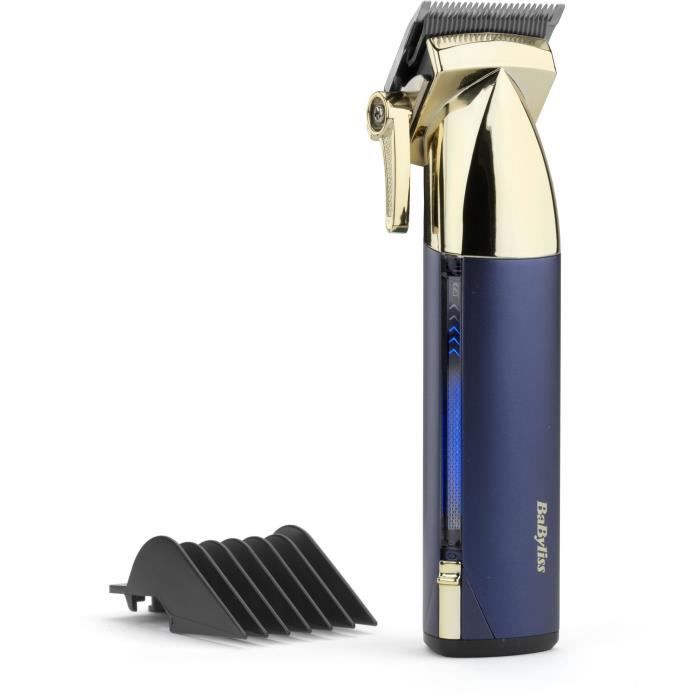 Tondeuse a cheveux sans fil - BABYLISS - E992E Super-X Metal - Autonomie 3 h - Edition Gold & Navy