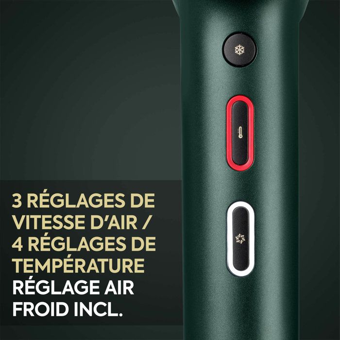 Seche-cheveux - Babyliss - D6555DE - Air Power Pro VERT - Moteur numérique - Systeme ionique - Ultra-silencieux