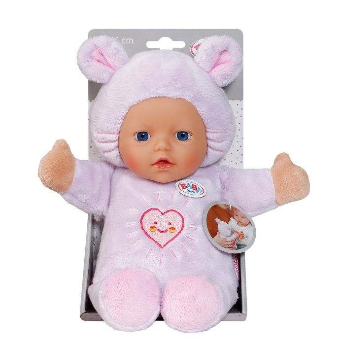 Poupon - BABY BORN - Poupon Souris - Petites oreilles douces et poches pour les doigts - 26 cm - Nouveau-né