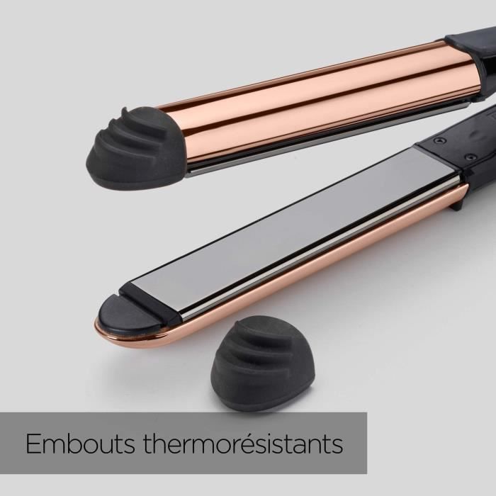 Lisseur Babyliss Babyliss ST482E - straight & curl brillance - 5 températures jusqu'a 235°C - Plaques 28 mm en titane véritable