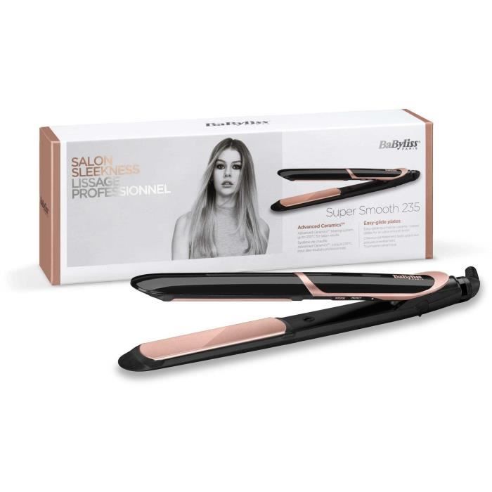 Lisseur Super Smooth 235 - BABYLISS - ST391E - Tourmaline-cÈramique - 6 tempÈratures de 140∞C a 235∞C