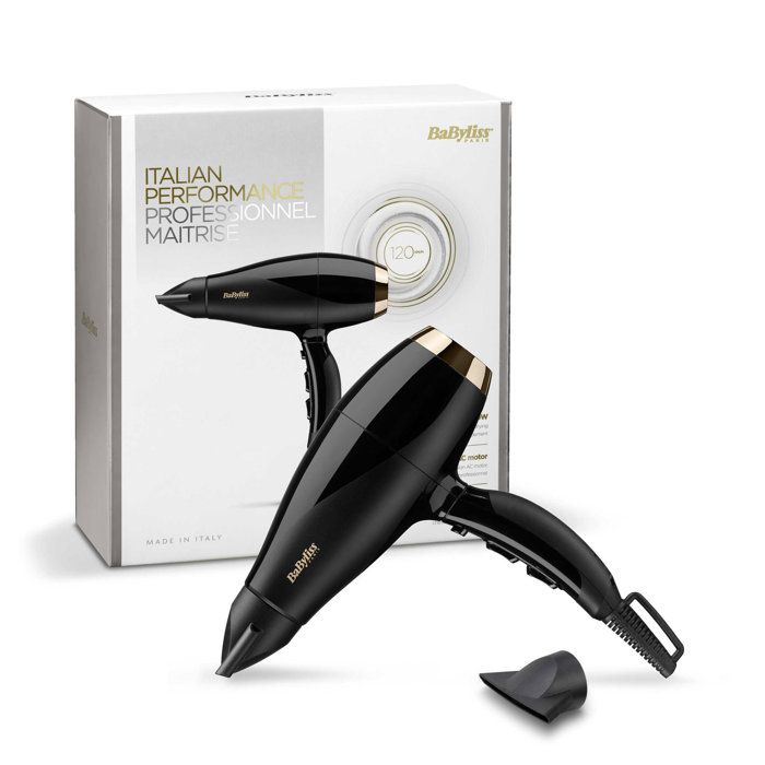 Seche-cheveux - BaByliss - 6714E Super Pro 2300 - Moteur AC - Fabriqué en Italie