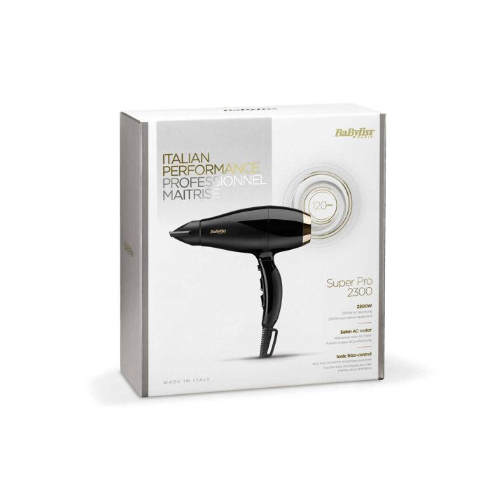 Seche-cheveux - BaByliss - 6714E Super Pro 2300 - Moteur AC - Fabriqué en Italie