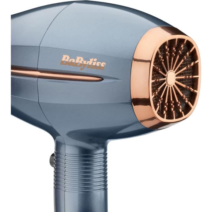 Seche-cheveux - BaByliss - D251PE - Denim Luxe - Léger - 2200 W Moteur DC High Torque- Concentrateur inclus