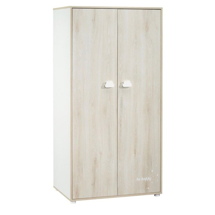 Armoire bÈbÈ Smile - Hetre - 2 portes - 168x85x57cm - Babyprice