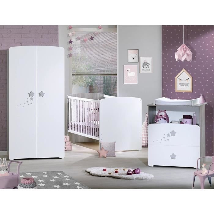 Lit bÈbÈ Èvolutif - 140 x 70 cm - Nao - Blanc