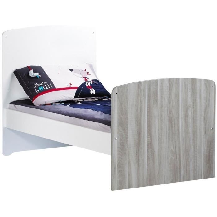 Lit bÈbÈ Èvolutif - 140 x 70 cm - Nao - Blanc