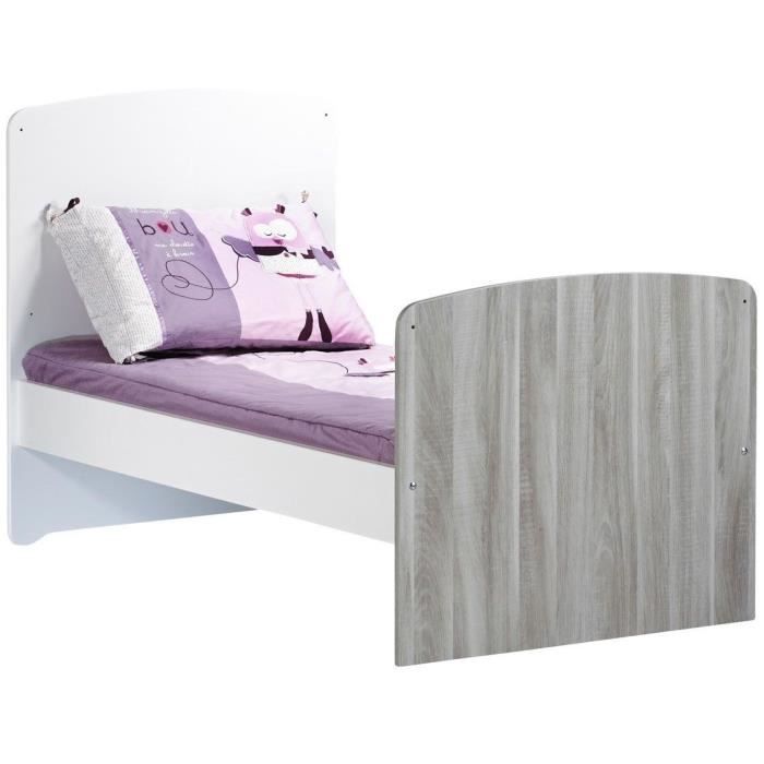 Lit bÈbÈ Èvolutif - 140 x 70 cm - Nao - Blanc