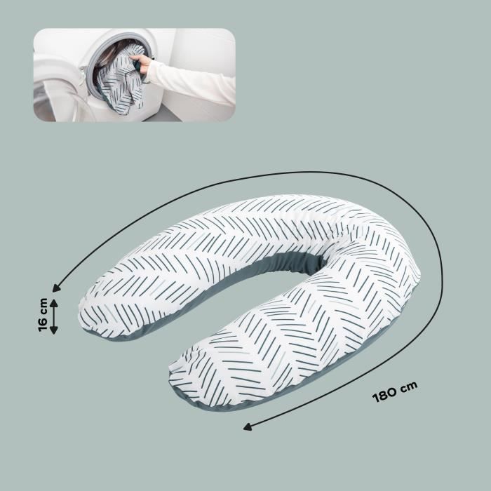 doomoo Coussin de MaternitÈ et Coussin d'Allaitement Buddy, Ultra Confort, CertifiÈ oeko-Tex, Ethnic Petrol
