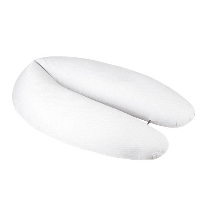 Babymoov B.LOVE Coussin de MaternitÈ & Allaitement avec Remplissage Microbilles ultra-fines - Made in Europe, Gris