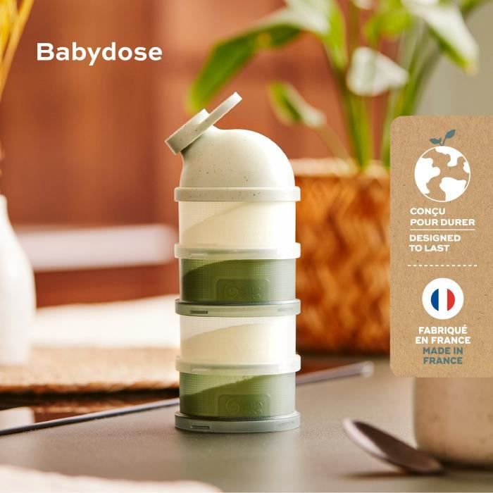Babymoov BoÓtes Doseuses de Lait en Poudre Babydose - Bec verseur ergonomique - Made in France, Vert