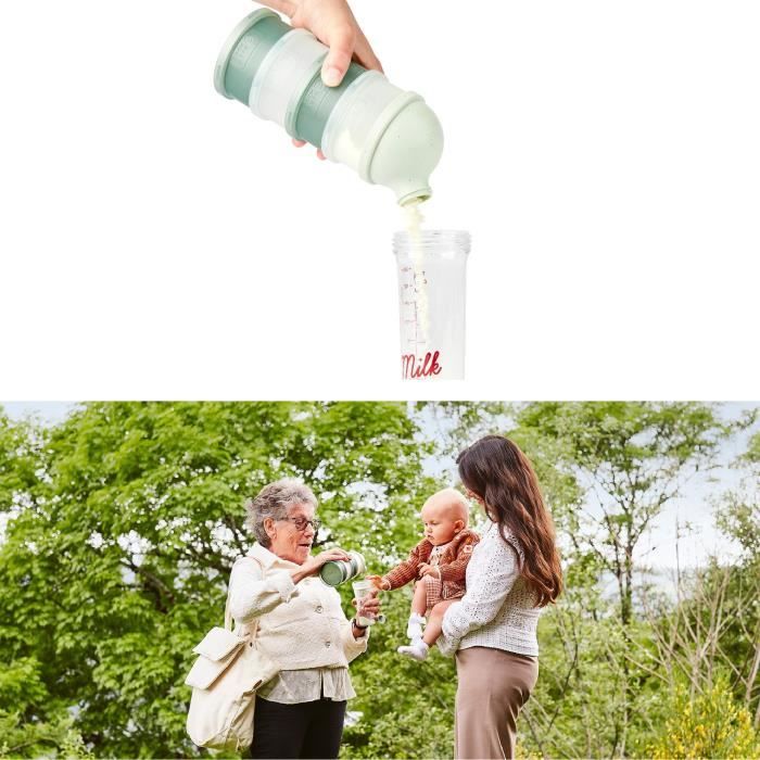 Babymoov BoÓtes Doseuses de Lait en Poudre Babydose - Bec verseur ergonomique - Made in France, Vert