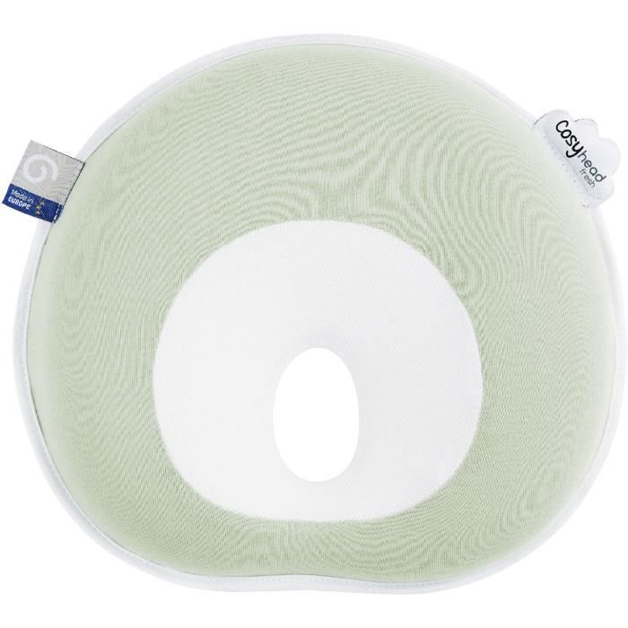 Cale tete bébé - BABYMOOV - Cosyhead - Morphologique pour bébé - Coton bio certifié oeko-Tex - Fresh Sage Green
