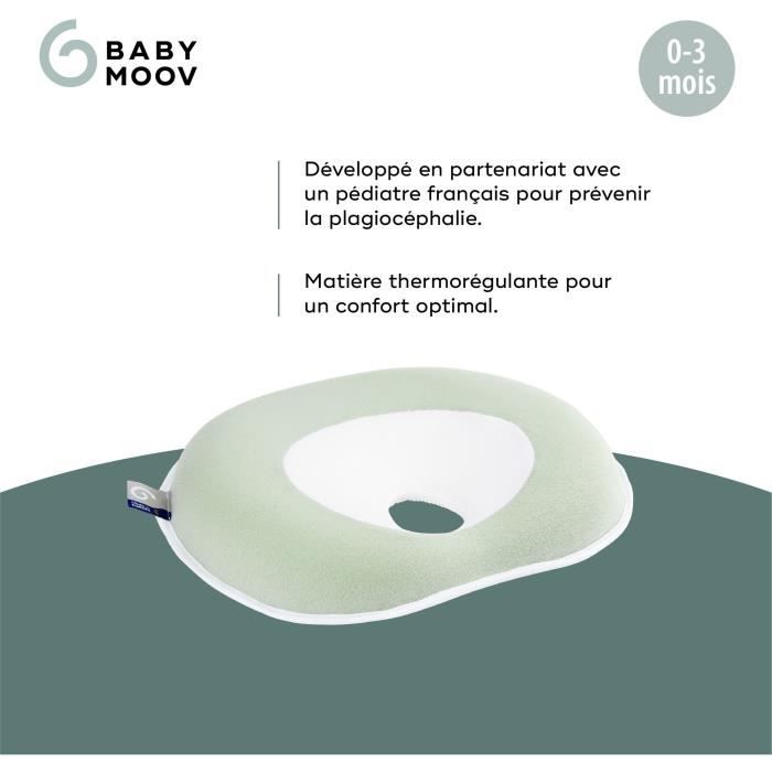 Cale tete bébé - BABYMOOV - Cosyhead - Morphologique pour bébé - Coton bio certifié oeko-Tex - Fresh Sage Green