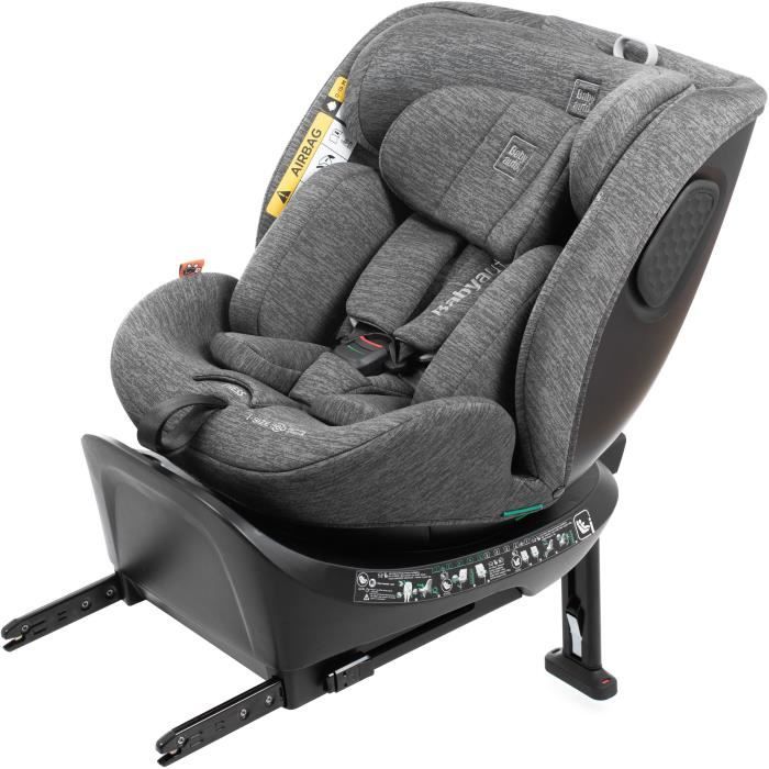 Siege auto - BABYAUTO - CORE - Groupe 0/1/2/3 - 40 / 150 cm - I-Size - Isofix - Pivotant - Inclinable - Réducteur - Gris