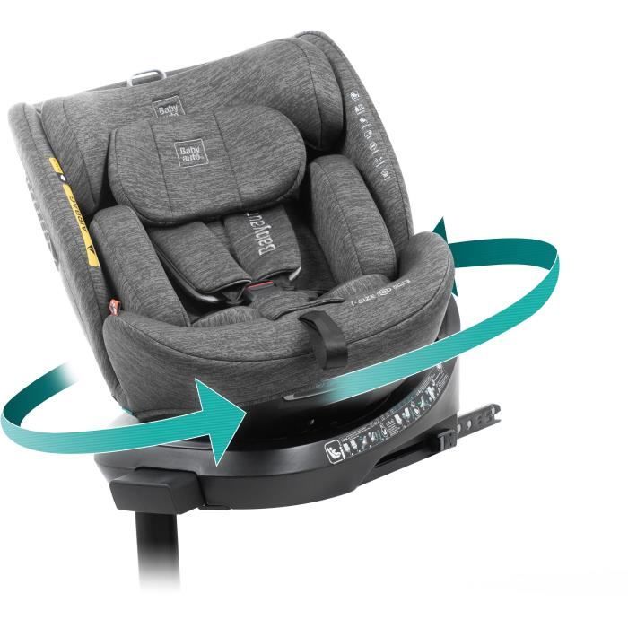 Siege auto - BABYAUTO - CORE - Groupe 0/1/2/3 - 40 / 150 cm - I-Size - Isofix - Pivotant - Inclinable - Réducteur - Gris