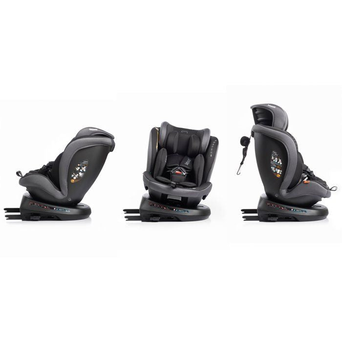 Siege auto - BABYAUTO - RODIA - Groupe 0/1/2/3 - 40/150 cm - I-Size - Pivotant - Inclinable - Avec réducteur - Stone Grey