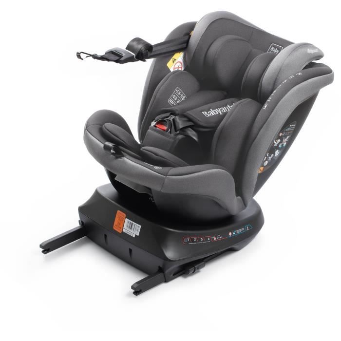 Siege auto - BABYAUTO - RODIA - Groupe 0/1/2/3 - 40 / 150 cm - I-Size Plus - Isofix - Pivotant - Inclinable - Réducteur - Gris