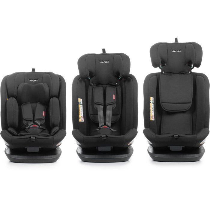 Siege auto - BABYAUTO - ZAFIRO - Groupe 0/1/2/3 - 40/150 cm - I-Size - Pivotant - Inclinable - Avec réducteur - Noir